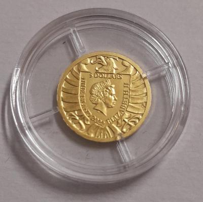 Zlatá minca Český lev 1/25 OZ 2022