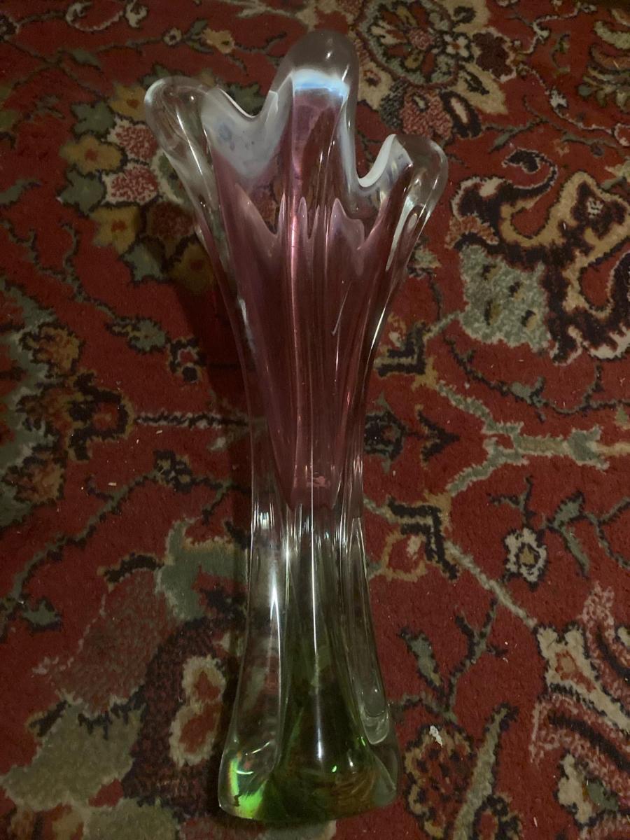 Stará váza hutnícke sklo - Starožitnosti