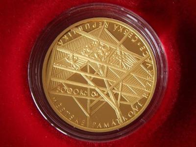 Zlatá mince MPR Městské památkové rezervace  CHEB PROOF