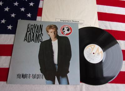 ⭐️ LP: BRYAN ADAMS - YOU WANT IT, YOU GOT IT, (NM) orig. England 1981