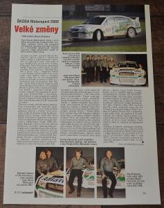 ŠKODA OCTAVIA WRC MOTORSPORT 2002 - DOBOVÝ ČLÁNEK AUTOMOBILU