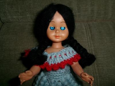 Retro mrkací panenka-značena CS made in Italy