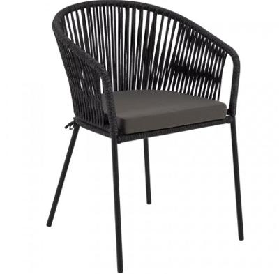 Černá pletená židle Kave Home Yanet