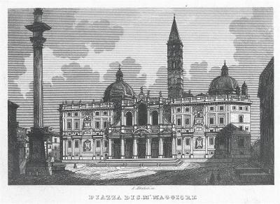 Roma Maria Magiore, oceloryt, 1840
