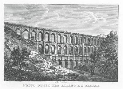 Ponte Albano e Ariccia, oceloryt, 1840