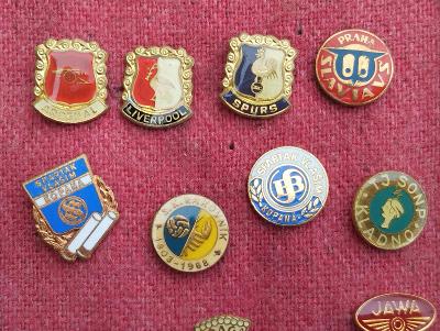 31ks staré odznaky, futbalové, Jawa, Tatra, Futbal zväz, Sporiteľňa ai