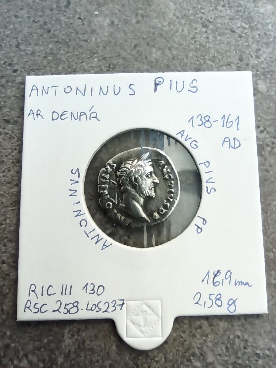 Antoninus Pius denár - Zberateľstvo