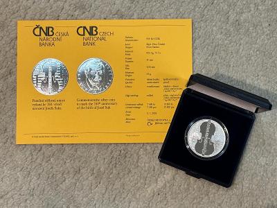 2 ks 200,- stříbrná mince ČNB 150. výročí narození Josef Suk PROOF+BK