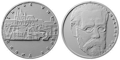200,- stříbrná mince ČNB 200. výročí narození Bedřich Smetana PROOF+BK