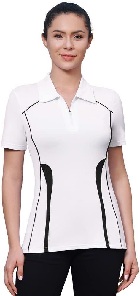 Dámske športové biele polo tričko s golierom JackSmith vel M (EU38/40) - Dámske oblečenie
