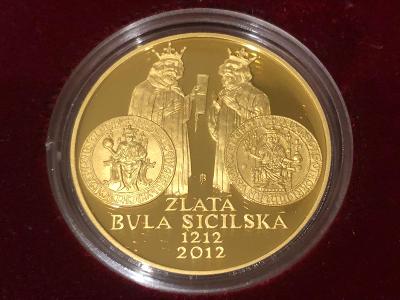 Zlatá mince ČNB "Zlatá bula sicilská" PROOF, mimořádná ražba 2012