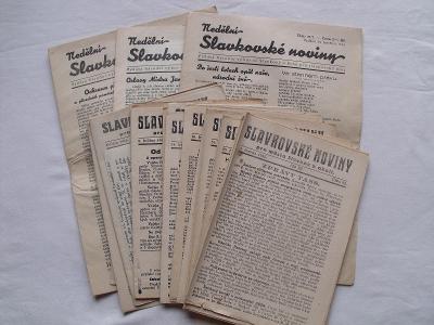 Konvolut 30 ks. "Slavkovských novin" z r. 1945 ( II.sv. válka Slavkov)