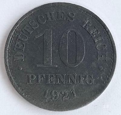 Mince 10 pfennig 1921 Německo