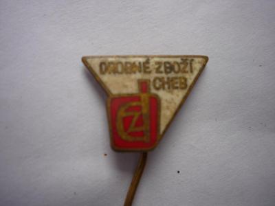 starý odznak DROBNÉ ZBOŽÍ CHEB -viz. foto