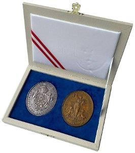 Set medailí 1890 /Ag + Cu/ - FJ I. - nádherné, vzácne + darček