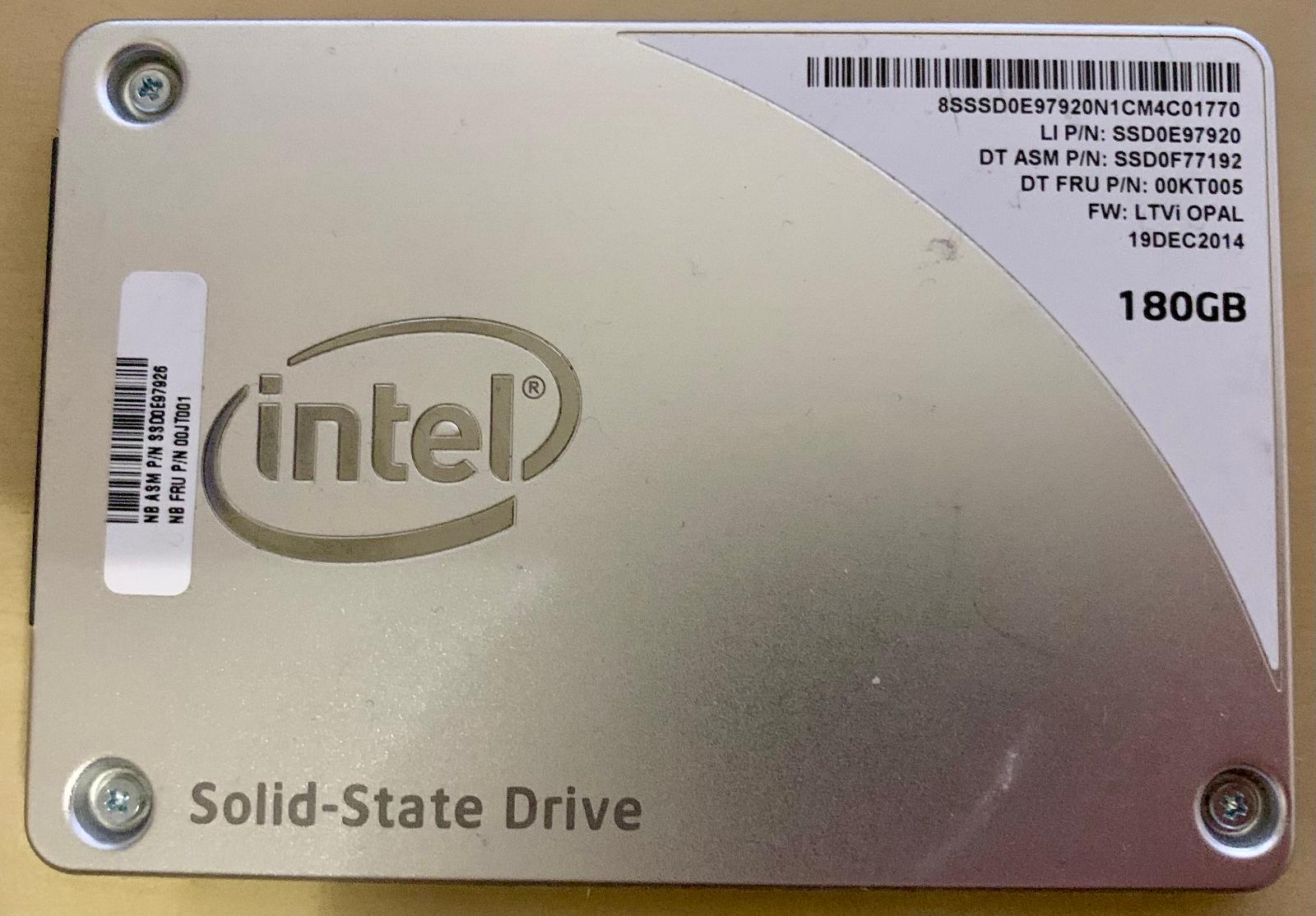 Intel 2.5'' SSD Pro 180GB - Počítače a hry