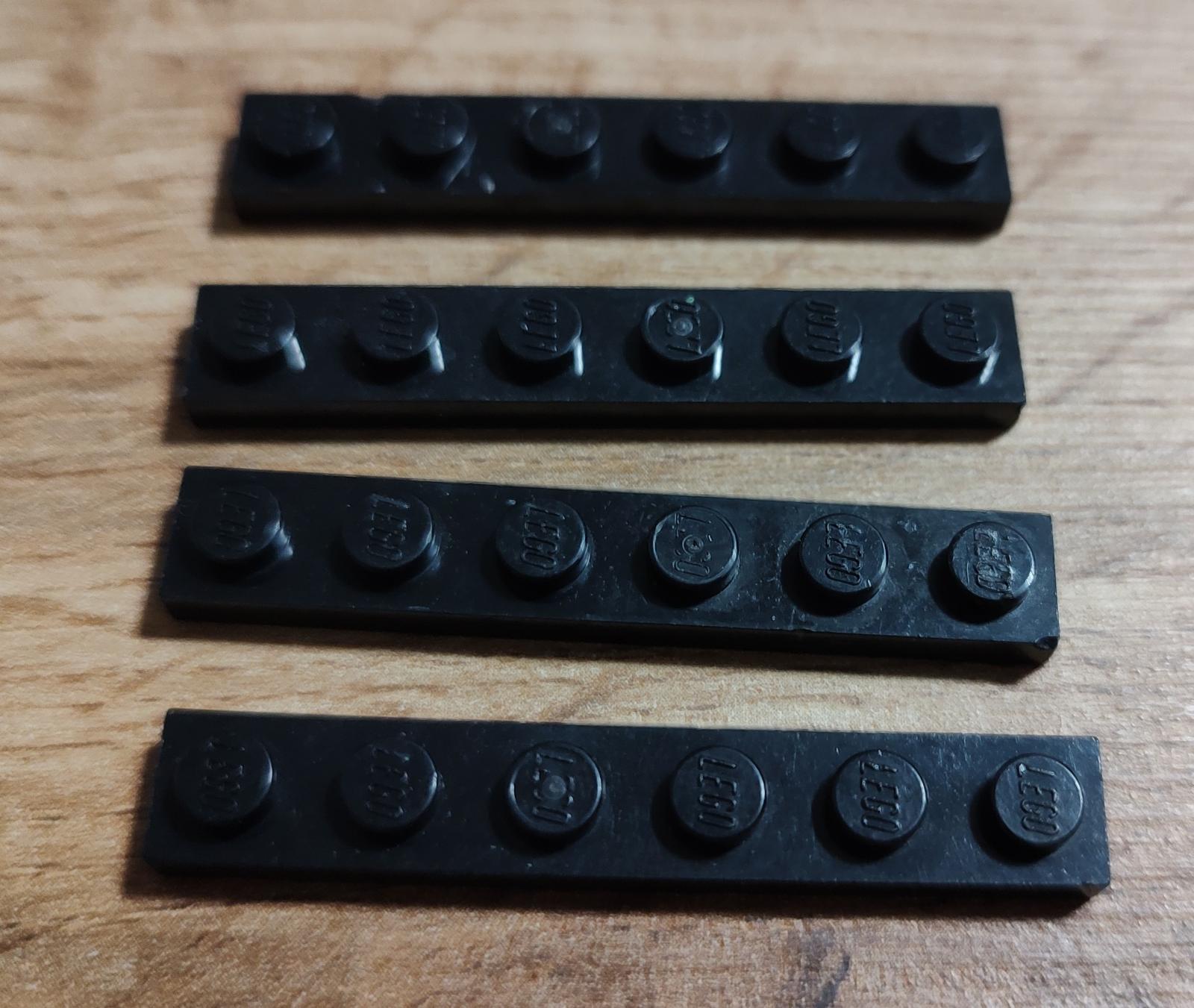 LEGO dieliky 1x6 - čierne - Hračky