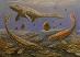 Mosasaurus - Dinosaurus - Zub s kosťou 55 mm - Fosília 90 míľ rokov - TOP - Zberateľstvo