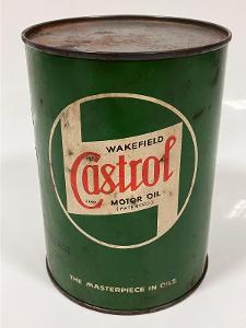 Krásná PLNÁ plechovka Castrol Motor Oil 0.946l  1 US Quart 1946-1958