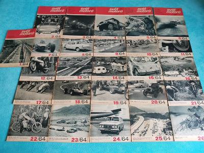 Časopis Svět motorů 1964 - kompletní ročník, č. 1 až 26, Škoda 1000 MB