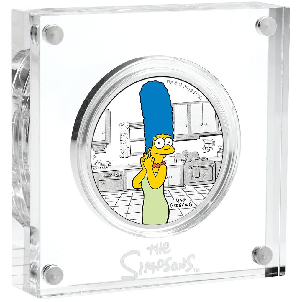Strieborná minca - Simpsons - MARGE SIMPSON - 1 OZ - PROOF - COLOR - Numizmatika