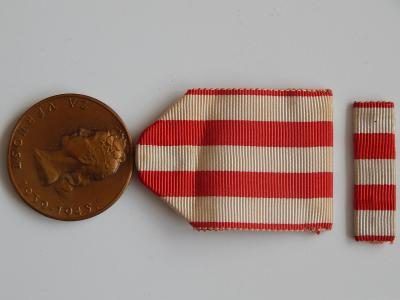 Pamětní medaile za věrnost 1939 - 1945 + stuha