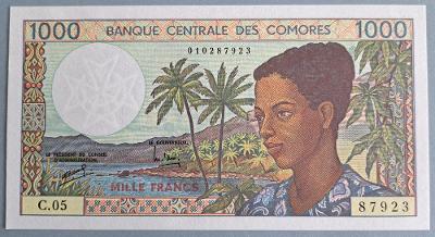 KOMORY - COMOROS (P-11b(1)), 1 000 Francs, ND, UNC