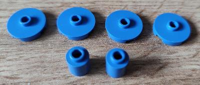 LEGO kulaté hladké dílky 2x2, válec - modré