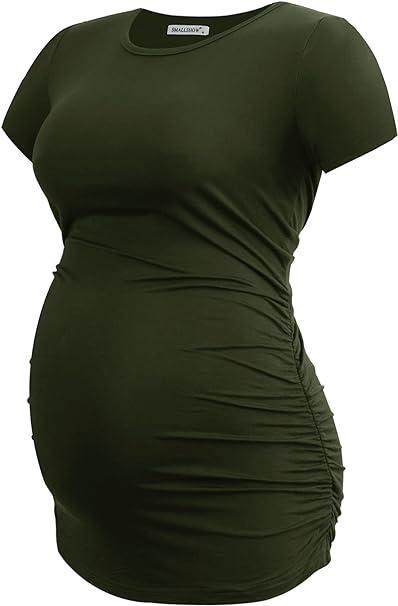 Smallshow dámské těhotenské tričko/armádní zelená, M/228