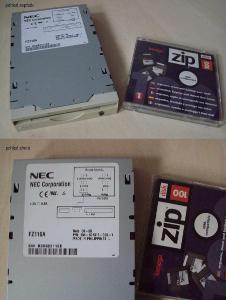 Disketová mechanika ZIP100, iomega ATAPI včetně zip100 diskety 100MB