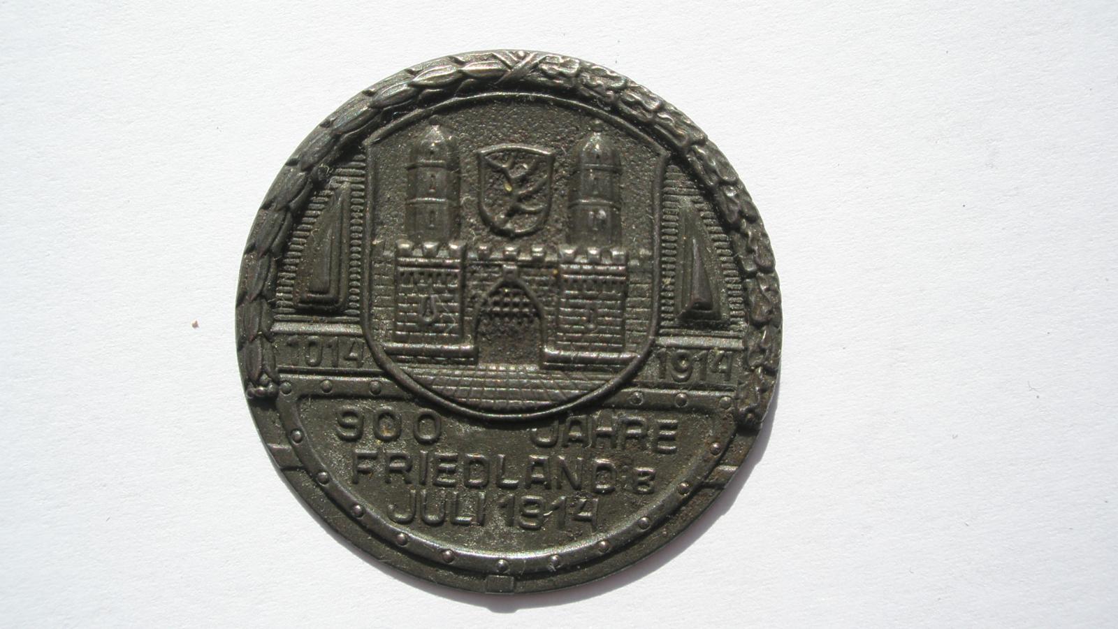 900 rokov Frýdlantu 1914 - Odznaky, nášivky a medaily