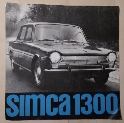 SIMCA 1300 - starý PROSPEKT !!! 3 rozkládací listy