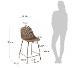 Béžová plastová barová stolička Kave Home Quinby 65 cm - Nábytok