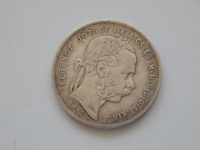 1 Zlatník/florin  1878 KB - Stříbro