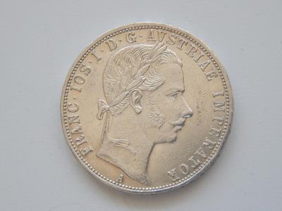 1 Zlatník/florin 1860 A - Stříbro - nečištěno