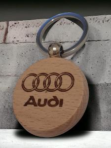 Přívěsek dřevěný gravírovaný Audi