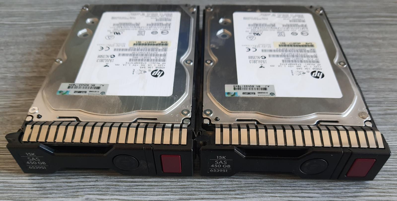 2x 450GB HDD 15k ot HP serverový disk - Počítače a hry