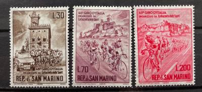 San Marino 1965 Mi.830-832 start 48.ročníku,,Giro d Italia"