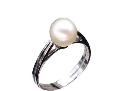 Zlatý 18k prsteň- akoya perla/ biele zlato