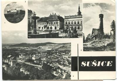 SUŠICE, Šumava, Klatovy - náměstí, letec. pohled na město, Svatobor