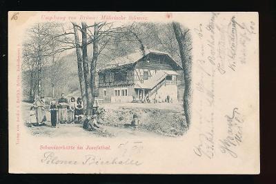 Blansko K1134 Švýcárna Josefské údolí živý záběr DA r.1898!