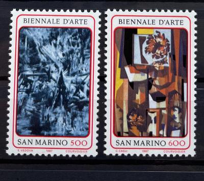 San Marino 1987 Mi.1359-60 umění-Bienále **