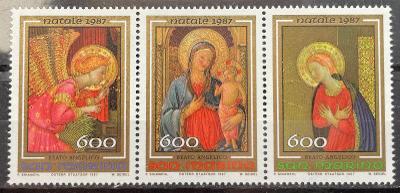 San Marino 1987 Mi.1377-79 Vánoce -600.výročí naroz. Fra Angelico**
