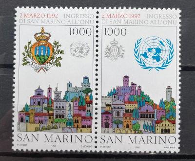 San Marino 1992 Mi.1514-15 vstup SM do OSN**
