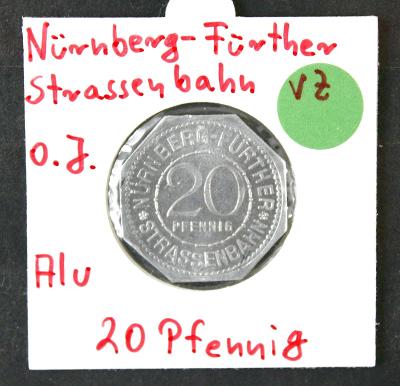 Nurnberg-Furth 20 Pfennigs / Mince (o9/1)