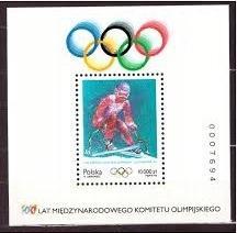 Polsko 1994 Známky Aršík 125 ** sport Olympiáda olympijské hry lyžován
