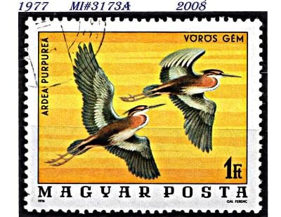 Maďarsko 1977,  volavka červená