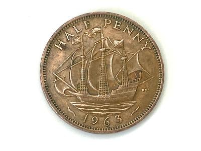 Mince Half Penny - 1/2 Penny - 1963  