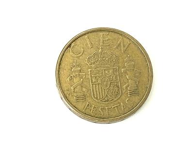 Dvě mince Cien Pesetas - 100 Pesetas - 1988