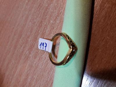197/ sperky, prsten, krasny zlaty prstynek, orlament